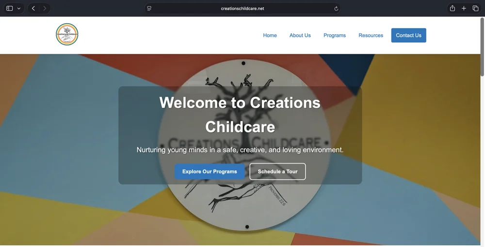 Creations Childcare Website